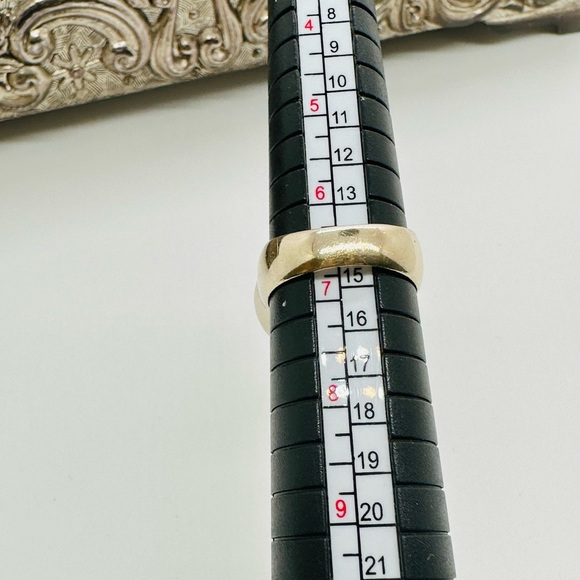 🔥 Modernist Vintage Champagne CZ Sterling Ring - Picture 7 of 17